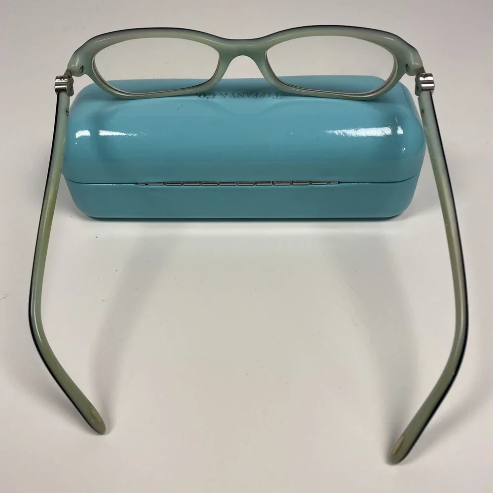 Tiffany & Co Eyeglass Frame TF2034 8055 Black + Tiffany Blue Italy  Case & Box